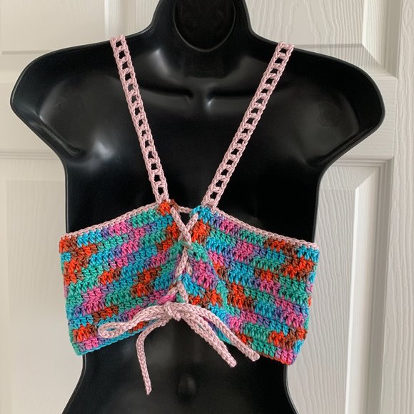 Handmade Women´s Crochet Top, Size M - Picture 6 of 10